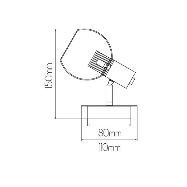 Fantasia OSIRA Wand licht 1x E14 helder glas + schakelaar