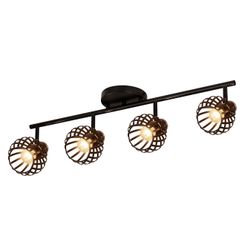 Fantasia RAGA Plafond licht balk 4x zwart / brons