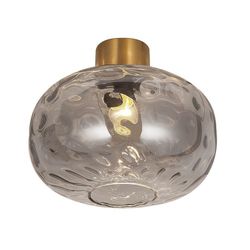 Fantasia OKIRU Plafond lamp E27 Goud + as grijs glas Ø300mm