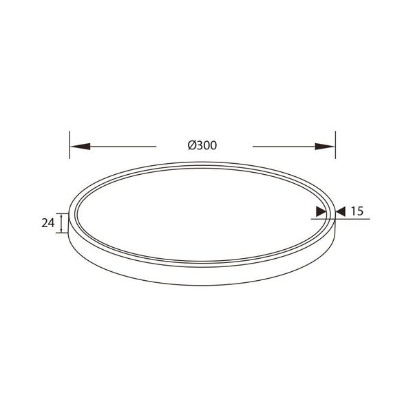 Fantasia OXUS LED 30W 2700K plafondlamp zwart