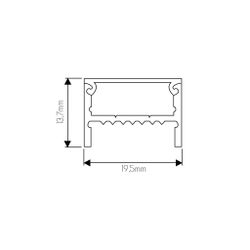 Fantasia SKIRRU Aluminium profiel voor LED strips, 19.5*13.7*2000mm, zwart