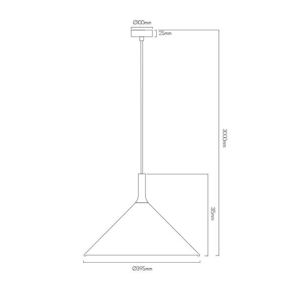 Fantasia KOTO 1xE27 Pendel Ø395mm zilver / zwart / wit