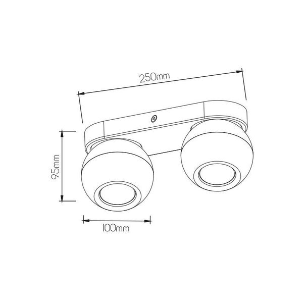 Fantasia TRITON 2L GU10 (excl) zwart / brons