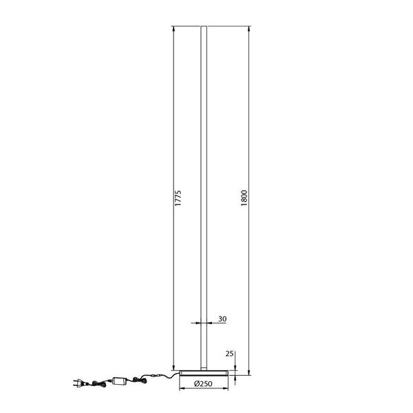 Fantasia GURI LED Vloerlamp 54W 3000K Zwart Dimbaar