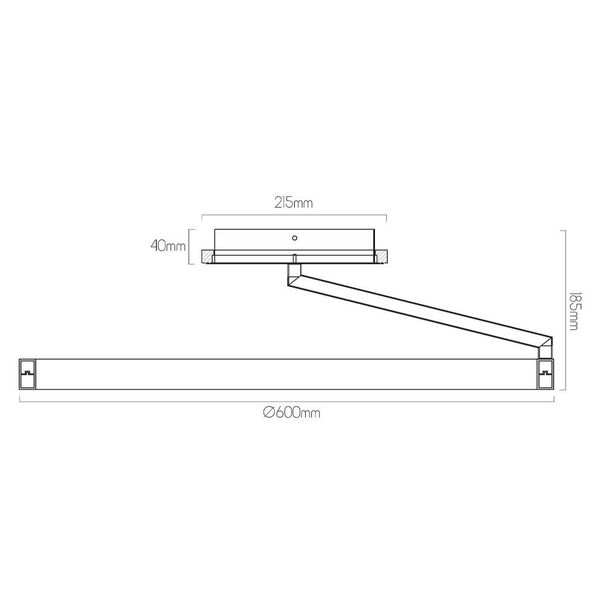 Fantasia BATON LED 29W 3000K Plafond lamp Ø600mm