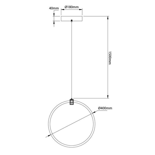 Fantasia TRENDSY LED Pendel 24W verticaal Ø400mm