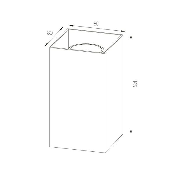 Fantasia RADU Wandlicht wit vierkant 2xGU10 excl (max 50W)