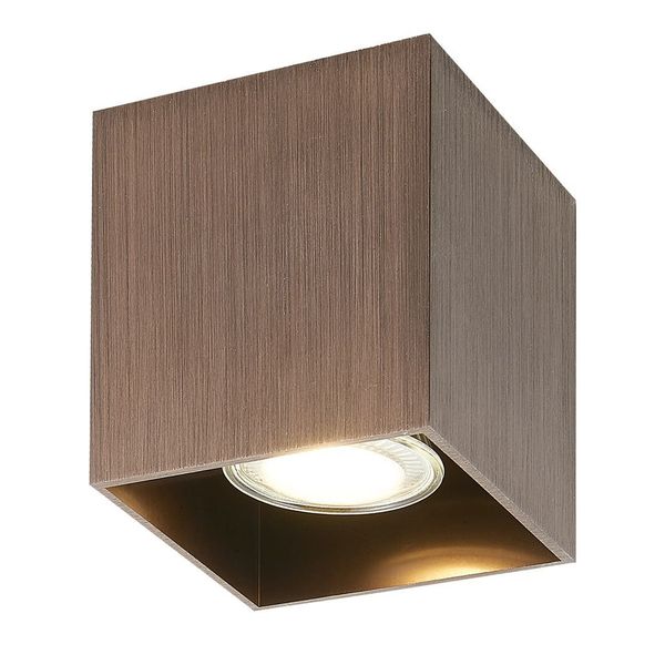 Fantasia BABAR Plafondlicht geborsteld brons vierkant 1xGU10 excl (max 50W)