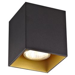 Fantasia BABAR Plafondlicht zwart / goud vierkant 1xGU10 excl (max 50W)