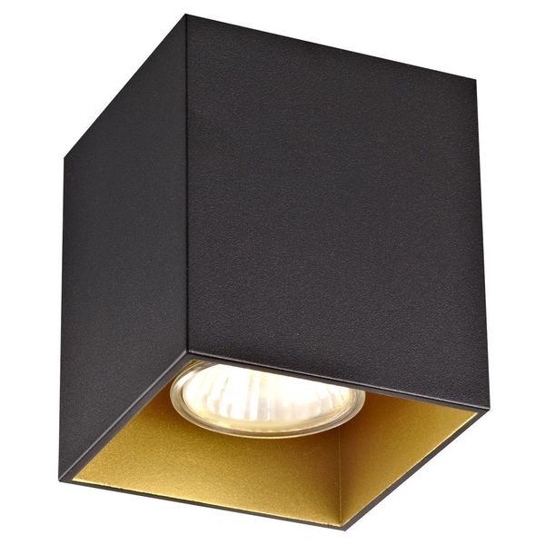 Fantasia BABAR Plafondlicht zwart / goud vierkant 1xGU10 excl (max 50W)