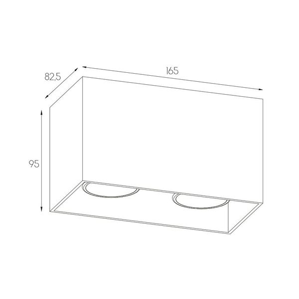 Fantasia BABAR Plafondlicht geborsteld brons vierkant 2xGU10 excl (max 50W)