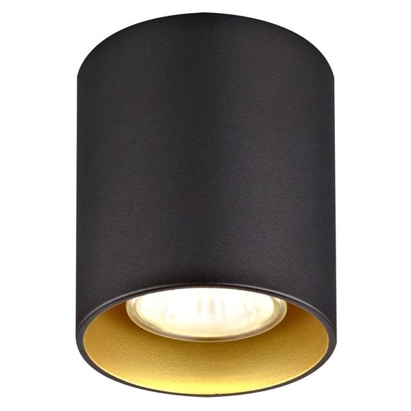 Fantasia BABAR Plafondlicht zwart / goud rond 1xGU10 excl (max 50W)