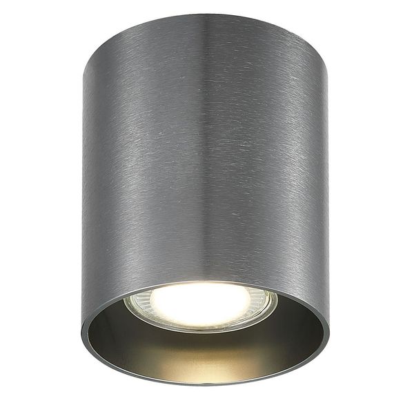 Fantasia BABAR Plafondlicht geborsteld staal rond 1xGU10 excl (max 50W)