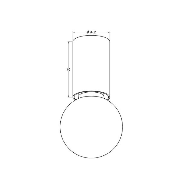 Fantasia BABU Plafondlicht wit 1x E27 excl (Ø56x90)