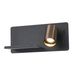 Fantasia DUSK wandl rechts + USB GU10 (excl) + LED 7W 2700K zwart + geb brons