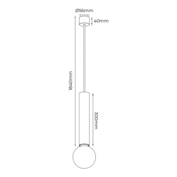 Fantasia TABOO pendel E27 (excl) zwart + geborsteld staal