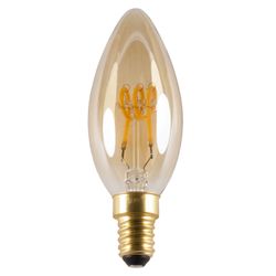 Fantasia E14 LED Kaars Spiral C35 3W Amber 2200K Dimbaar