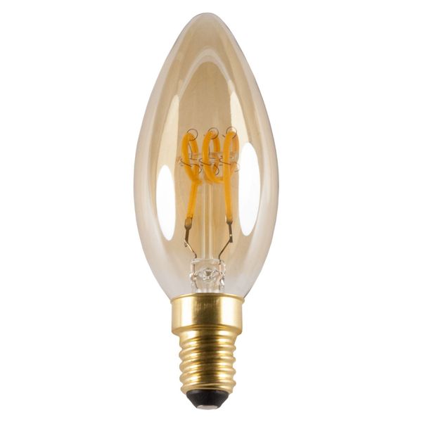 Fantasia E14 LED Kaars Spiral C35 3W Amber 2200K Dimbaar