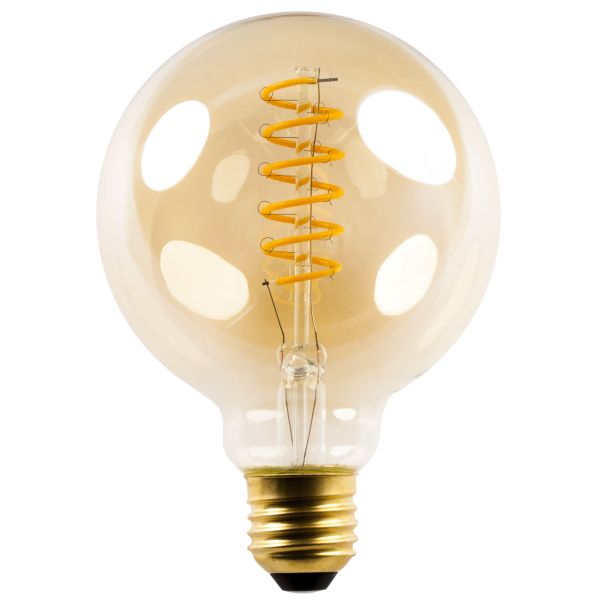 Fantasia E27 LED Globe Spiral G95 5W Amber 2200K Dimbaar