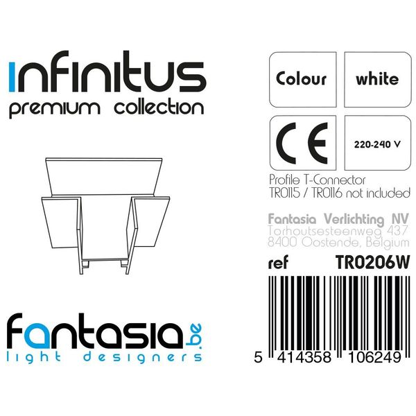 Fantasia INFINITUS T-connector staal