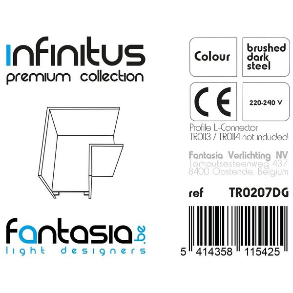 Fantasia INFINITUS L-connector staal