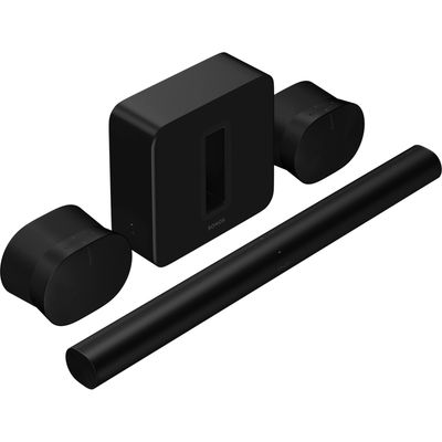 Ultieme meeslepende set Arc + Sub + 2x Era 300 Black  Sonos