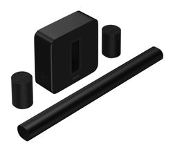 Premium meeslepende set Arc + Sub (Gen2) + 2x Era 100 Black Sonos