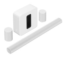 Premium meeslepende set Arc + Sub (Gen2) + 2x Era 100 White Sonos