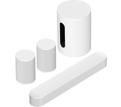 Meeslepende set Beam (Gen 2) + Sub mini + 2x Era 100 White Sonos