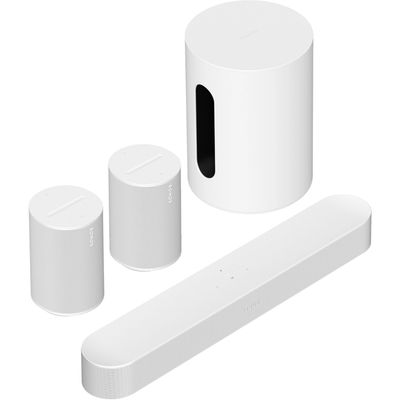 Meeslepende set Beam (Gen 2) + Sub mini + 2x Era 100 White  Sonos