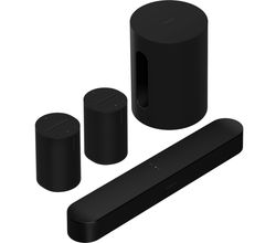 Meeslepende set Beam (Gen 2) + Sub mini + 2x Era 100 Black Sonos