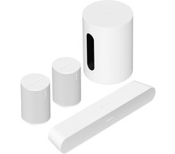 Meeslepende set Ray + Sub mini + 2x Era 100 White Sonos