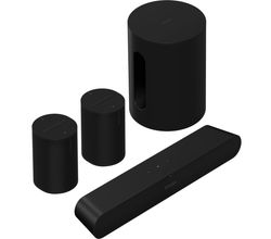 Meeslepende set Ray + Sub mini + 2x Era 100 Black Sonos