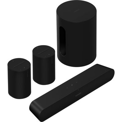 Meeslepende set Ray + Sub mini + 2x Era 100 Black  Sonos