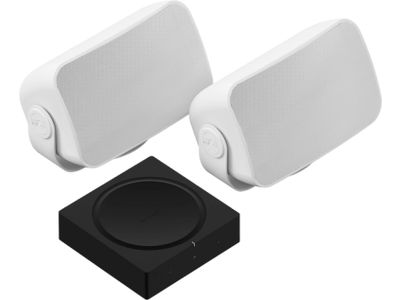 Buitenset Amp + Outdoorspeakers Wit