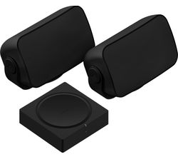 Buitenset Amp + Outdoorspeakers Zwart Sonos