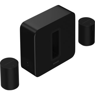 Premium Home Cinema Aanvulset Sub (gen3) + 2x Era 100 Black  Sonos