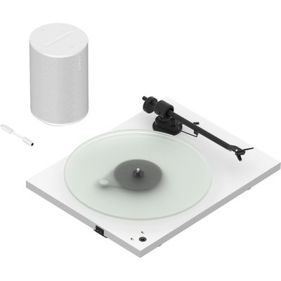 Essentiële platenspelerset Era 100 + Lijningangsadapter + platenspeler White  Sonos