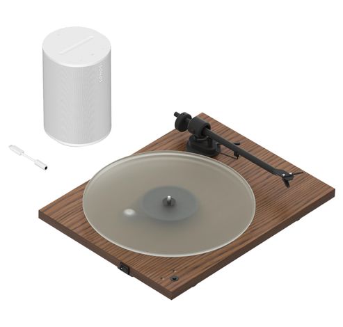 Essentiële platenspelerset Era 100 + Lijningangsadapter + platenspeler Brown  Sonos