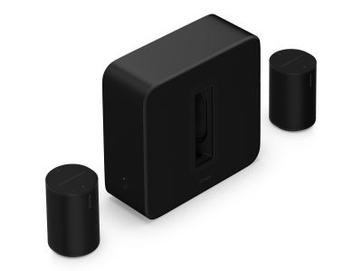Premium home cinema-aanvulset Sub 4 + 2x Era 100 Zwart