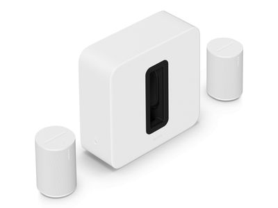 Premium home cinema-aanvulset Sub 4 + 2x Era 100 Wit