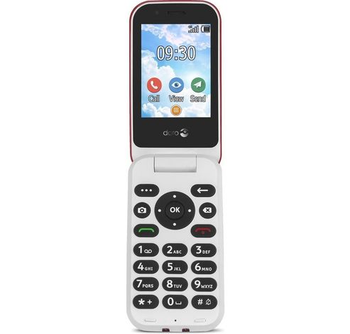 7030 Klaptelefoon 4G (Rood-Wit)  Doro