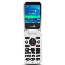 Doro 6820 Eenvoudige Klaptelefoon 4G (Zwart-Wit)