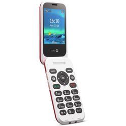 Doro 6880 Eenvoudige Klaptelefoon 4G (Rood-Wit)