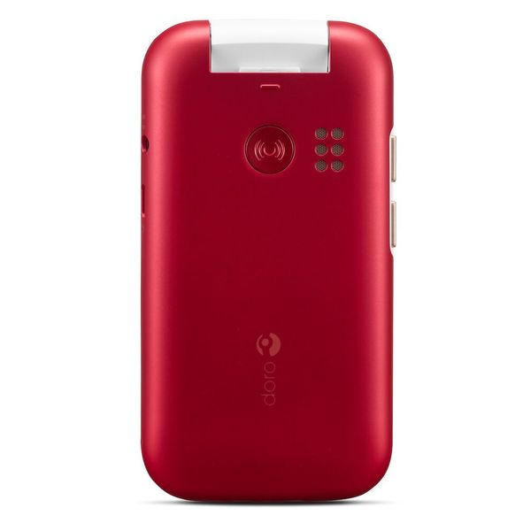 Doro 6880 Eenvoudige Klaptelefoon 4G (Rood-Wit)