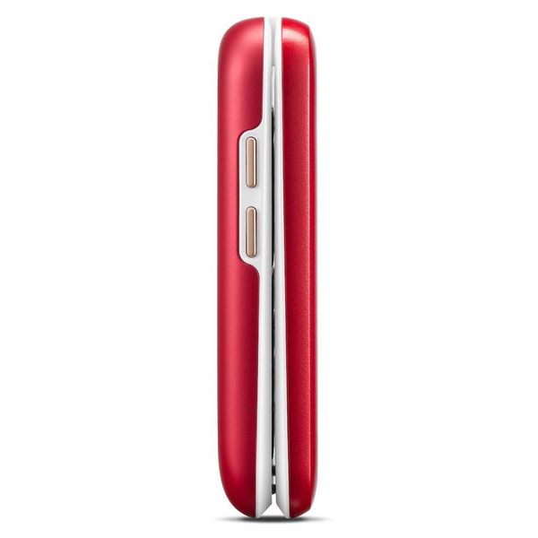 Doro 6880 Eenvoudige Klaptelefoon 4G (Rood-Wit)