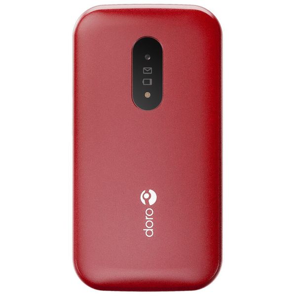 Doro 2820 Gebruiksvriendelijke mobiele 4G-telefoon met groot beeldscherm rood/wit