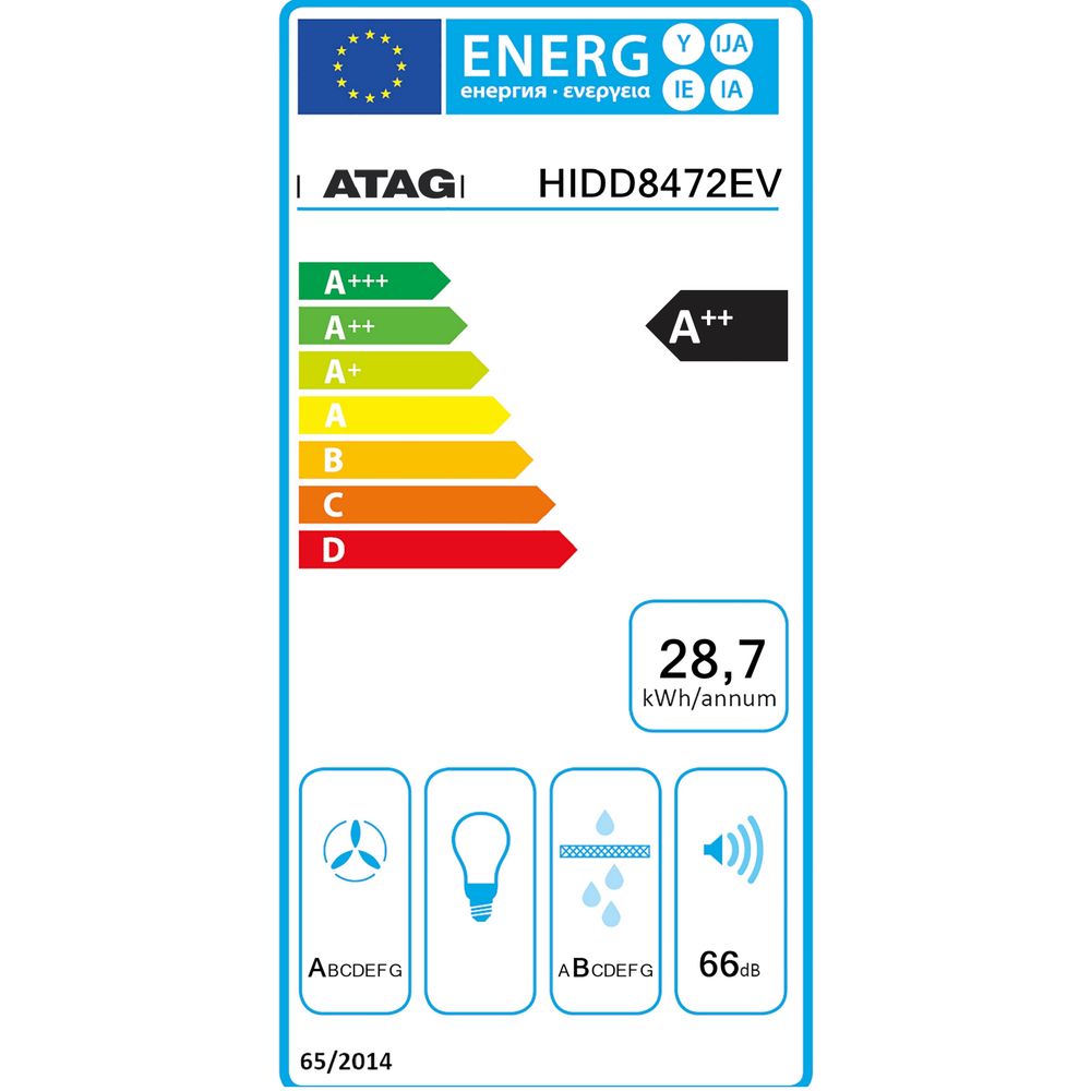 Atag Kookplaat met afzuiging HIDD8472EV