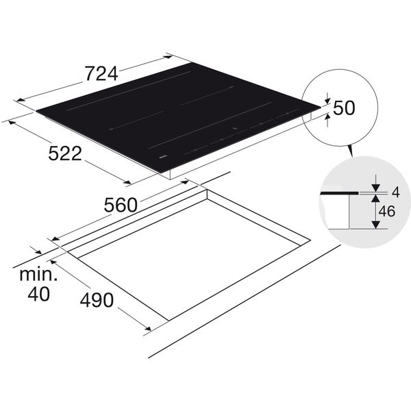 Inductiekookplaat met Celsius°Cooking™ (72 cm) HI27471SV 