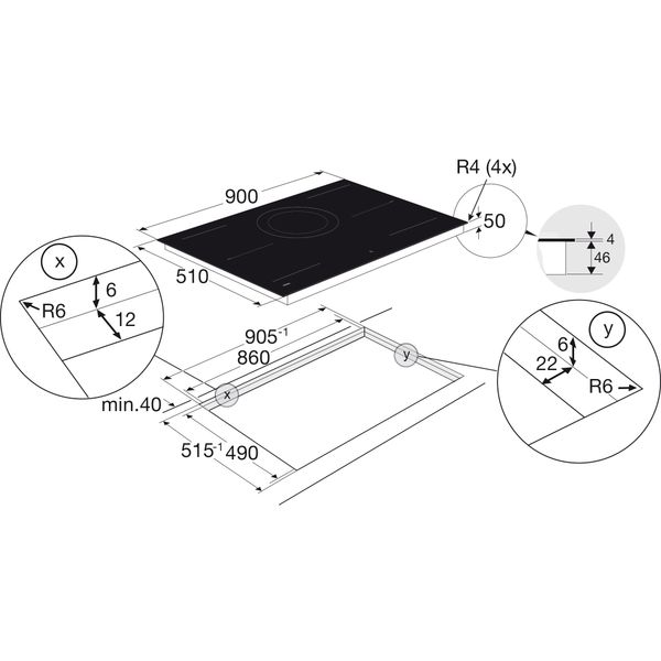 Table de cuisson à induction avec Celsius°Cooking™ (90 cm) HI29572SVMI 